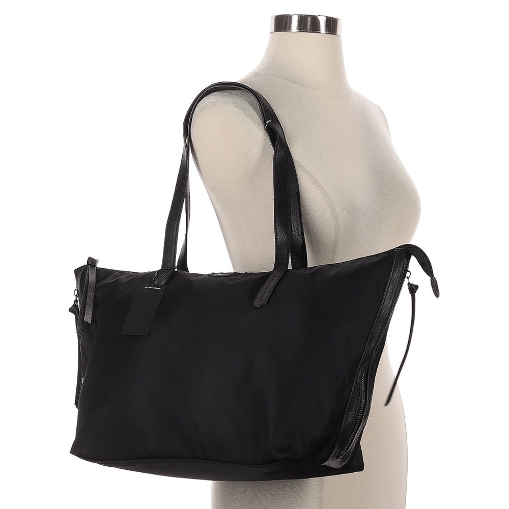 Botkier New York Bond Black Nylon Tote Bag Side Zippers Large New Tags - Picture 3 of 4